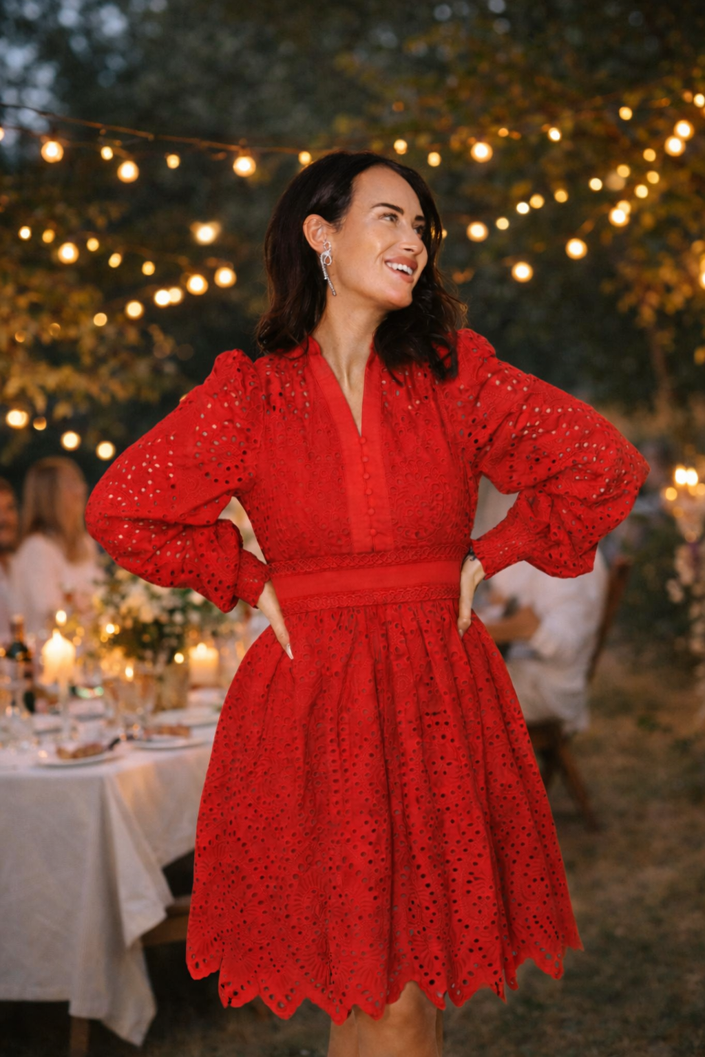 amber red dress Amber Bow Midi Dress